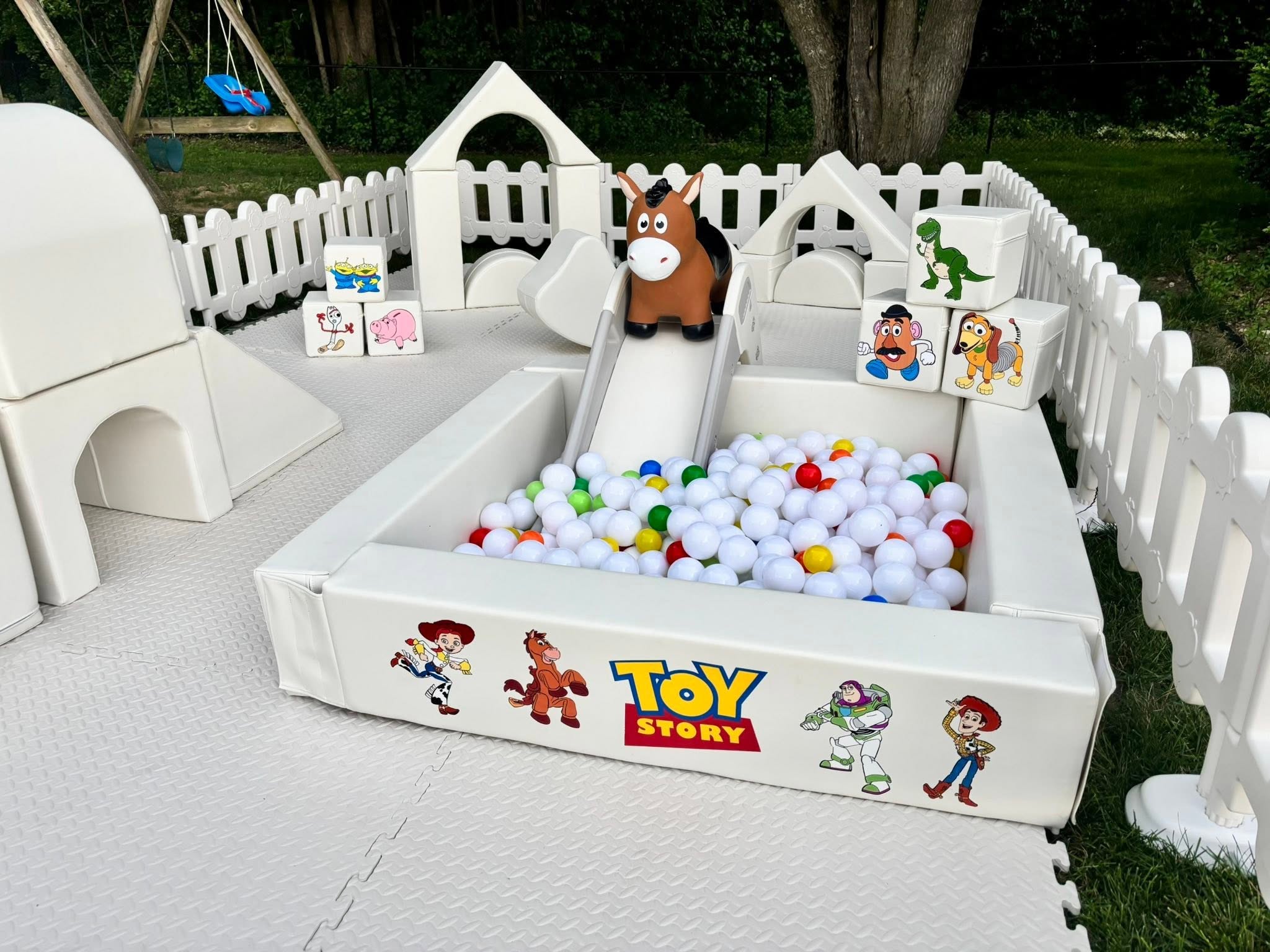 Toy Story themed soft play setup